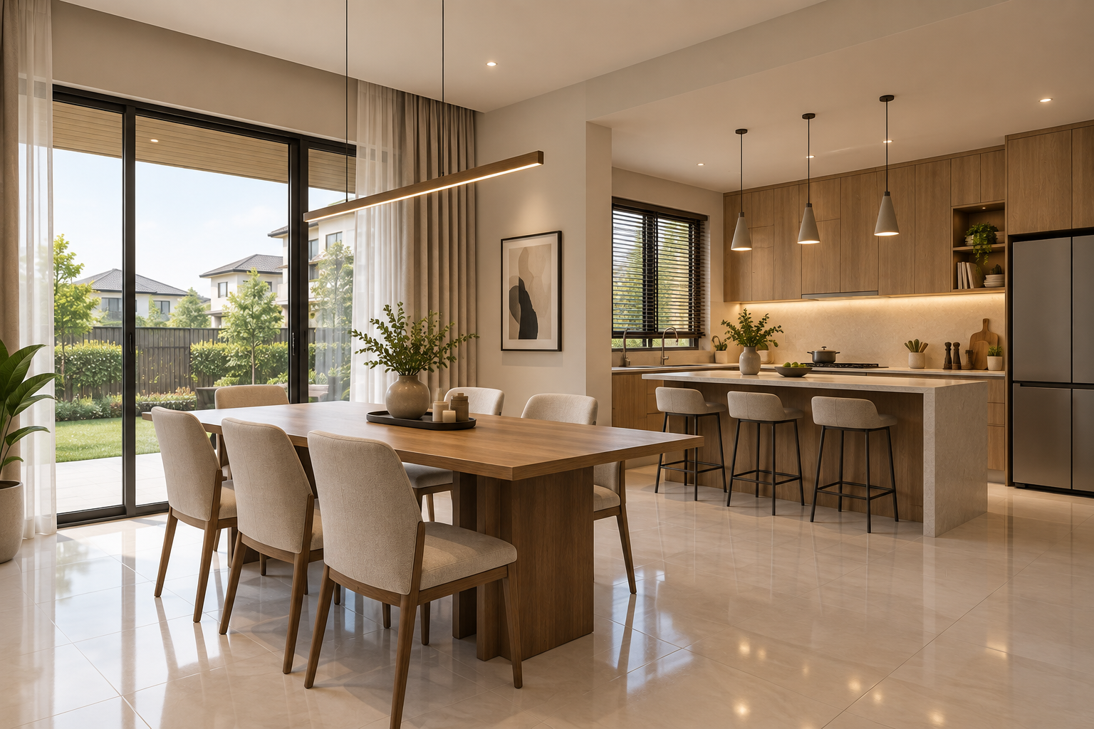 Anggun dining and kitchen